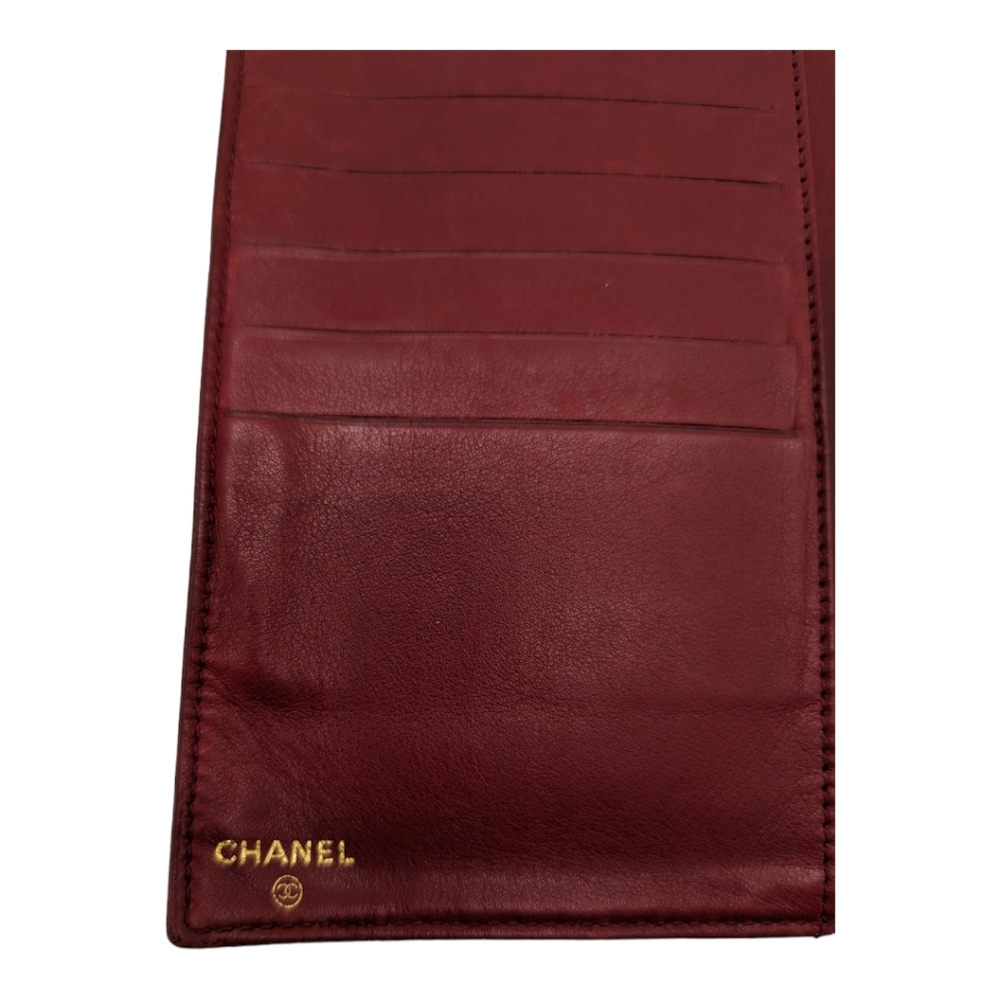 Chanel Caviar Leather Red/Burgundy Wallet - Picture 5 of 8